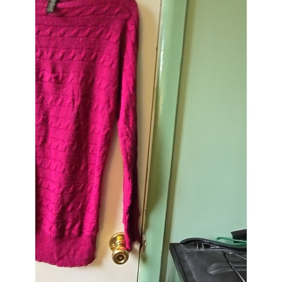 Lauren RALPH LAUREN Women's Small Wine Color Red Pullover Sweater Light Thin - Picture 3 of 5